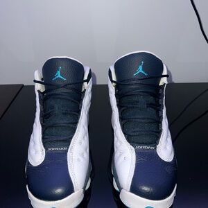 Jordan Sneakers in Dark Blue and White